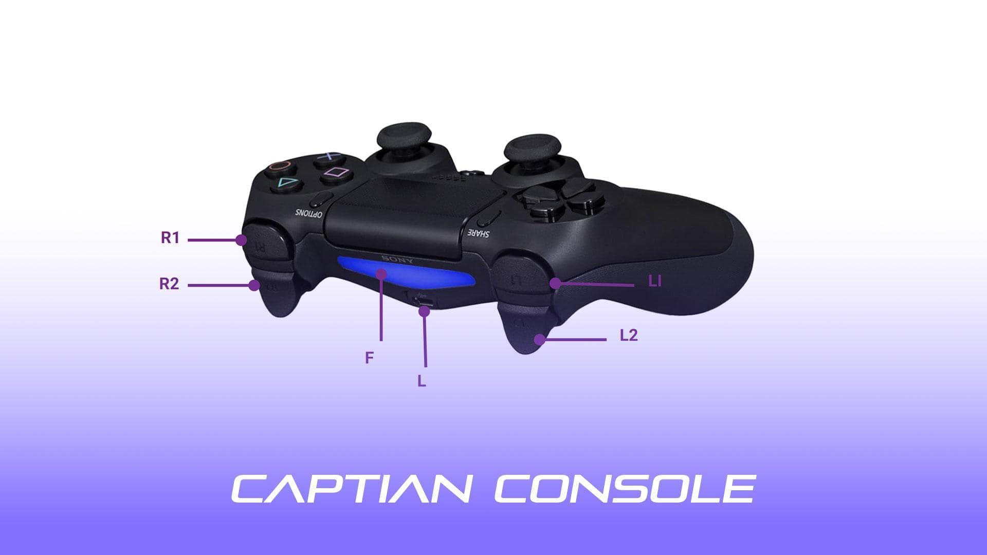 تصویر دسته بازی مشکی از عقب