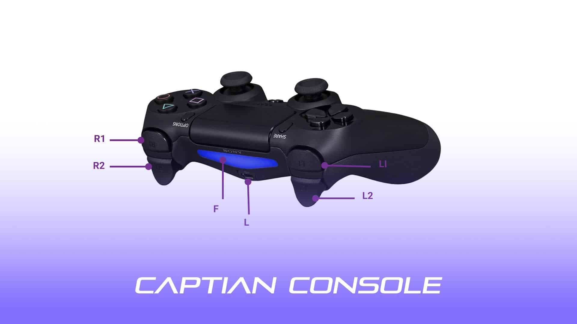 تصویر دسته بازی مشکی از عقب
